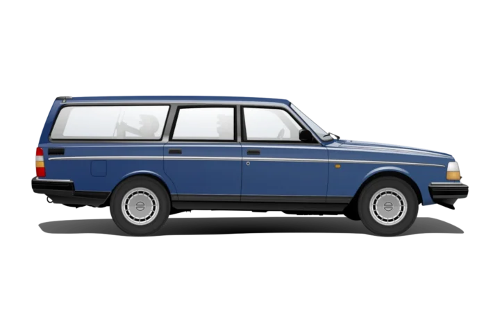 Volvo 240 Estate Blue