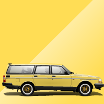 Volvo 240 97 Yellow