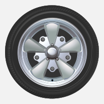 Volkswagen T2 EMPI Style 5 15' wheels rims