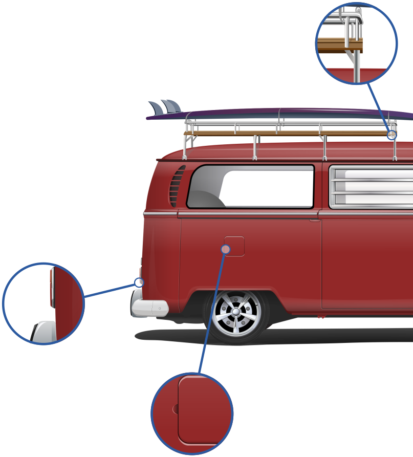 Volkswagen VW T2 Cars Enth Canvas Art Details Showcase