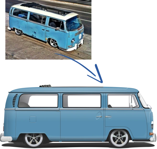 Volkswagen VW T2 Cars Enth Canvas Art (Real & Custom Graphic)