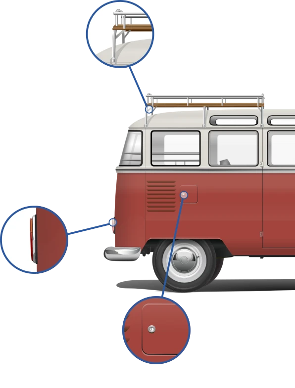 Volkswagen VW T1 Cars Enth Canvas Art Details Showcase