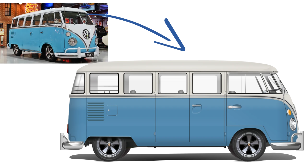 Volkswagen VW T1 Cars Enth Canvas Art (Real & Custom Graphic)