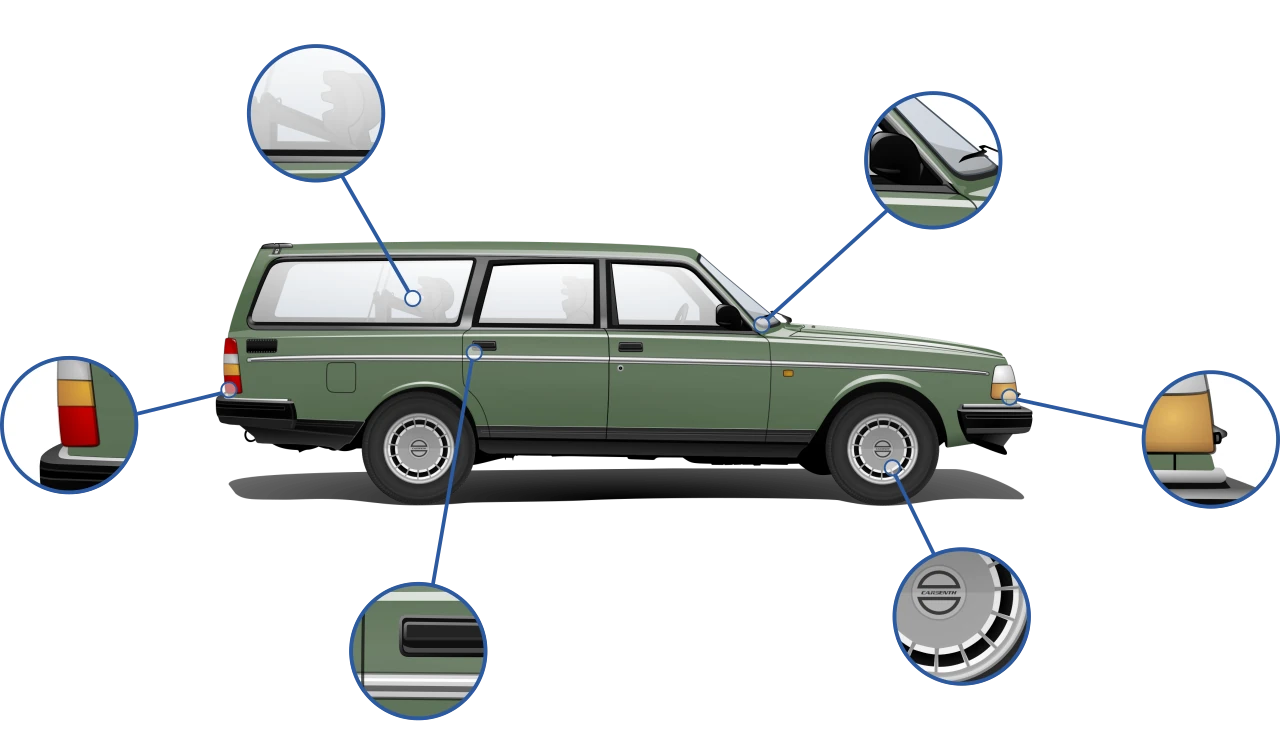 Volvo 240 Cars Enth Canvas Art Details Showcase