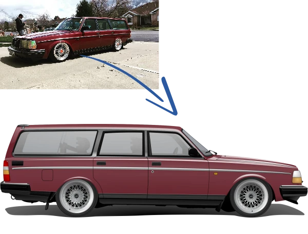 Volvo 240 Cars Enth Canvas Art (Real & Custom Graphic)