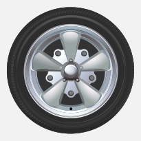 Volkswagen T1 EMPI Style 5 15' wheels rims